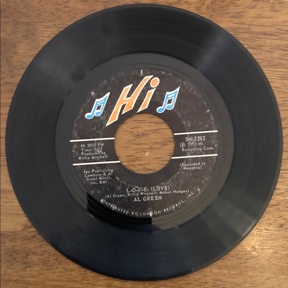 Al Green L-O-V-E (Love) Vinyl 45 Record